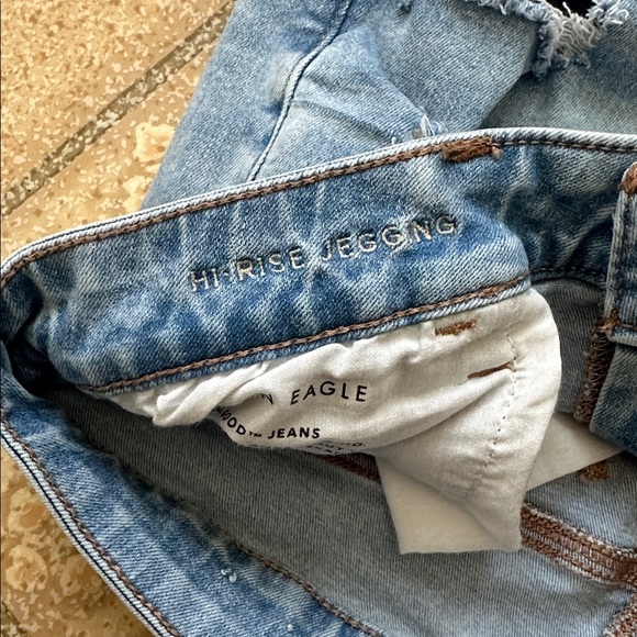 AE Distressed Hi-Rise Jegging 14 SHORT - Picture 4 of 7